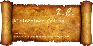 Kleinheincz Celina névjegykártya